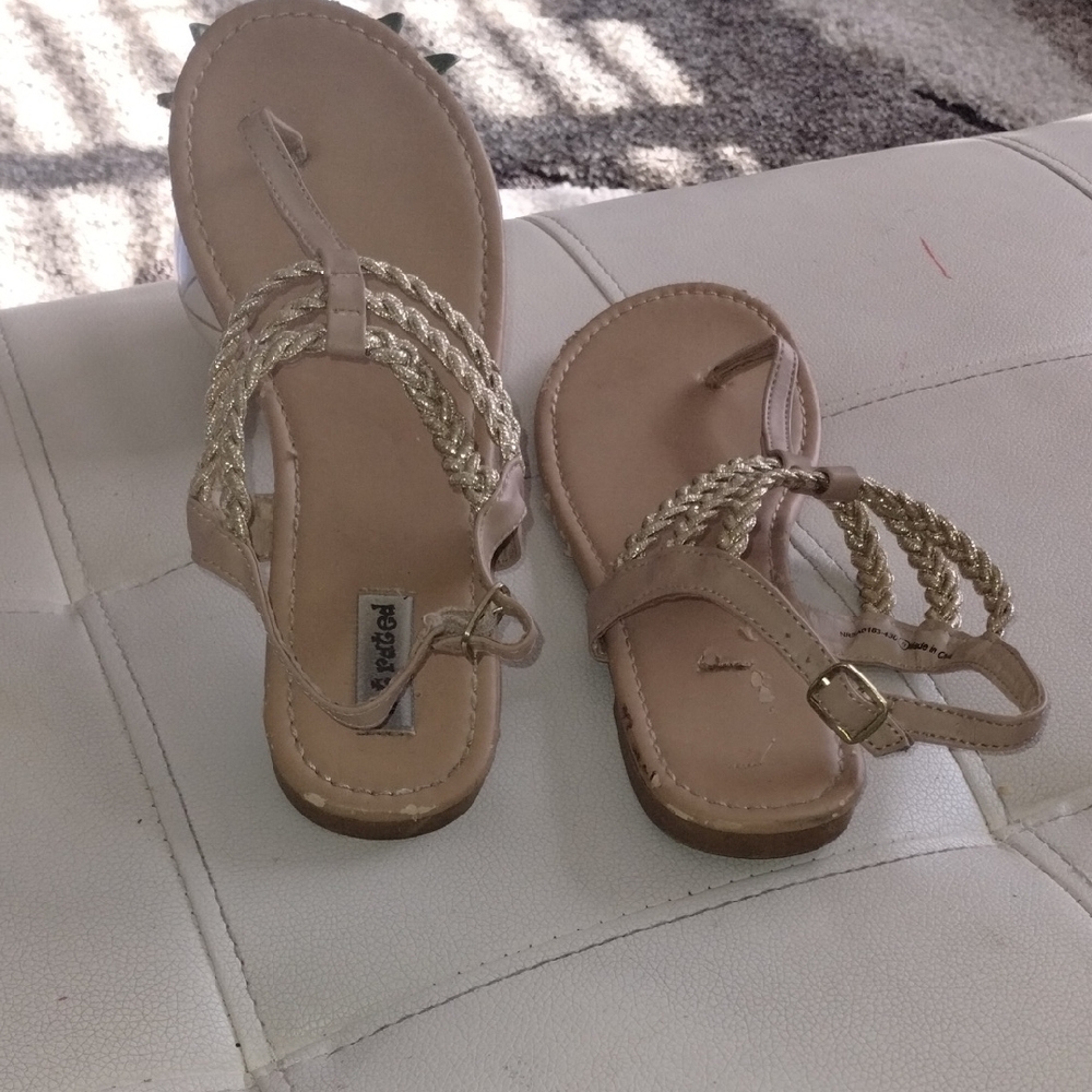 Braided Tan Sandals - Picture 3 of 6